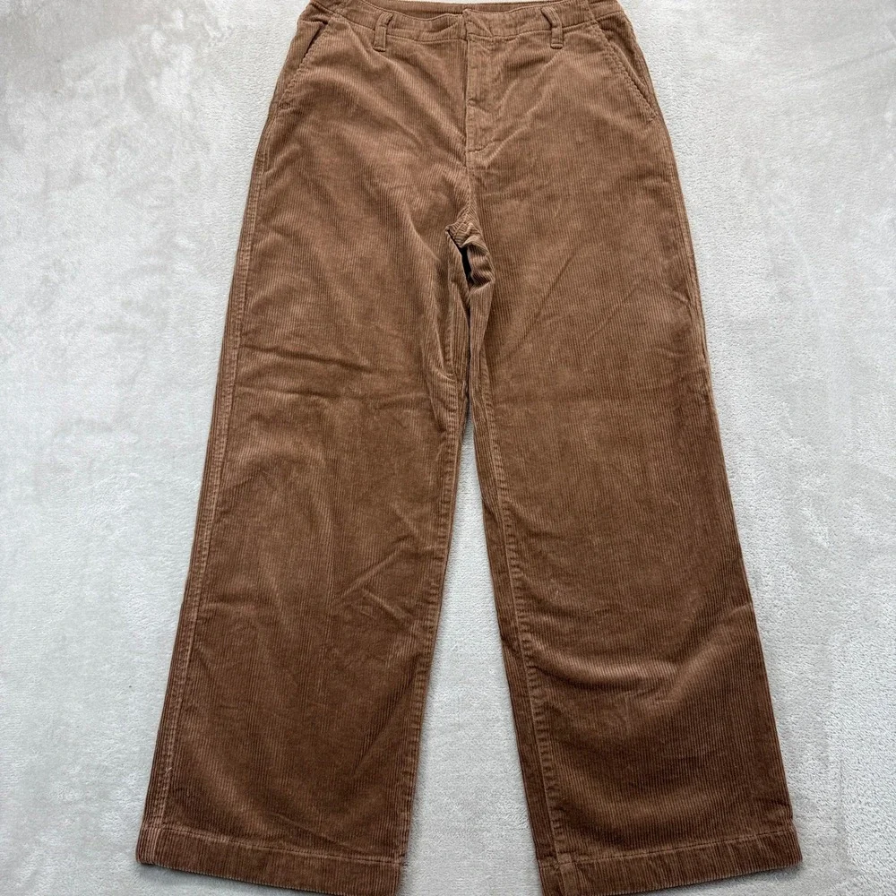 Vintage Gap Pants Women's 6 Corduroy Brown Wide Leg Hi Rise Casual Retro Trouser